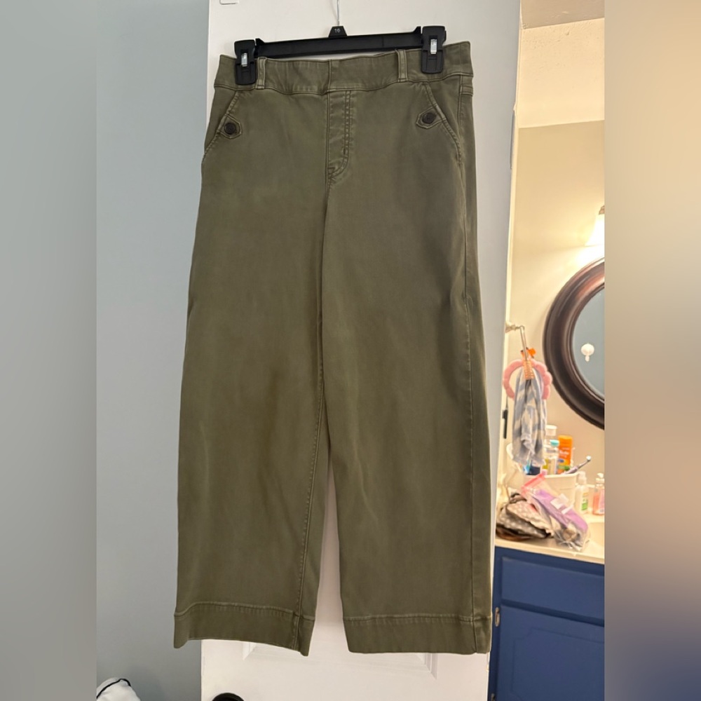 Spanx Stretch Cropped Wide Leg Pant Medium